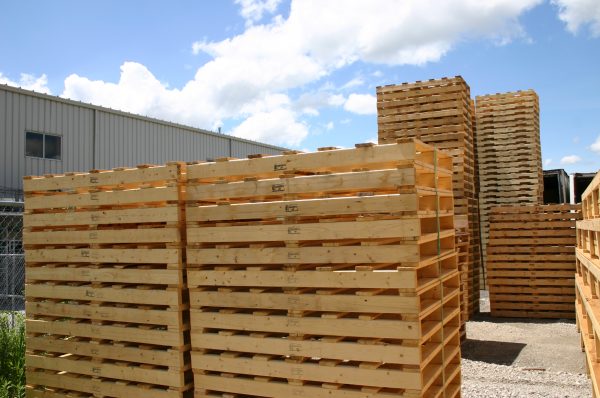 stack of pallets/skids